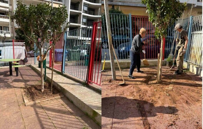 Ιλίσια: Δεντροφύτευση σε παιδική χαρά της οδού Γαλήνης