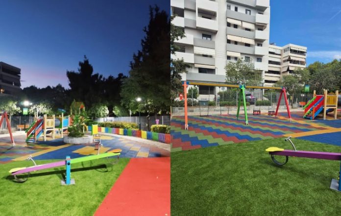 Παραδόθηκε η πλήρως ανακαινισμένη παιδική χαρά στην οδό Ταξιαρχών και Ρήγα Φεραίου στον Άλιμο